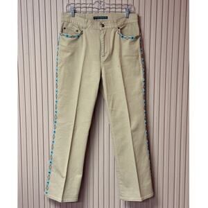 Ralph Lauren Jeans Co. Southwestern Beaded Straight Leg Pants Women’s Size 8